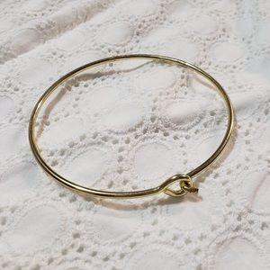 Gold Dainty Cuff Light Hook Closure Thin Bracelet